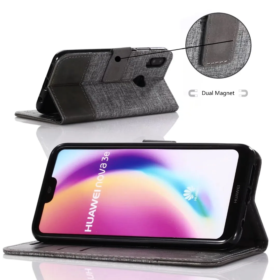 Роскошный джинсовый ковбойский кожаный чехол с вышивкой для Huawei P20 P10 P9 P8 Lite 2017