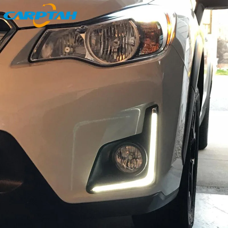 Светодиодный дневной светильник для Subaru XV 2016 2017 2018 Водонепроницаемый желтый