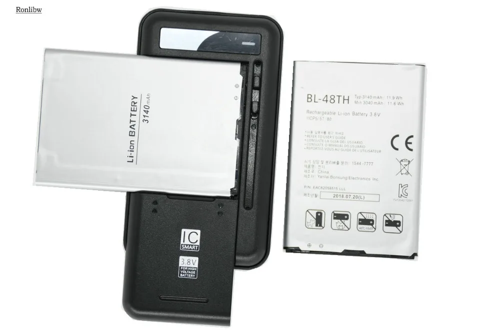 Ronlibw 2 шт 3140mAh BL 48TH батарея + зарядное устройство Замена для LG Optimus G Pro D686 E980 E985 E986 E940