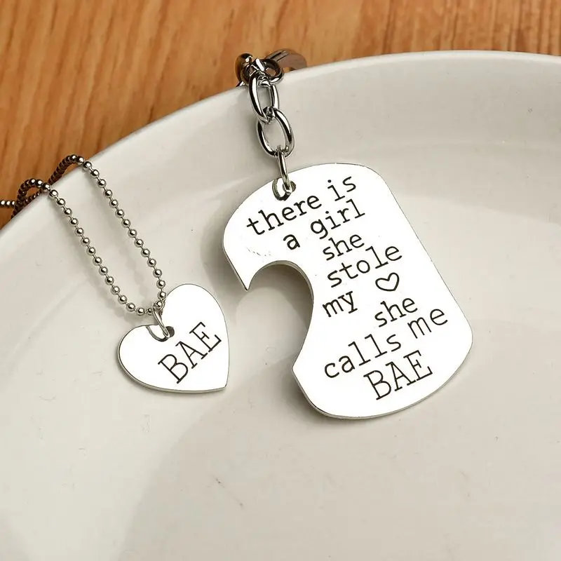 Модное ожерелье с сердечком брелок для ключей набор &quotесть эта девушка она