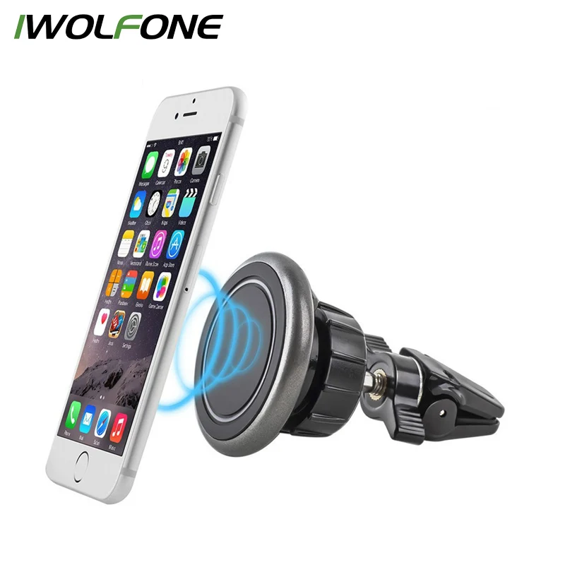 IWOLFON 2018 Car Phone Holder Magnetic Air Vent Mount Mobile Smartphone Stand Magnet Support Cell Cellphone Telephone Tablet GPS | Мобильные