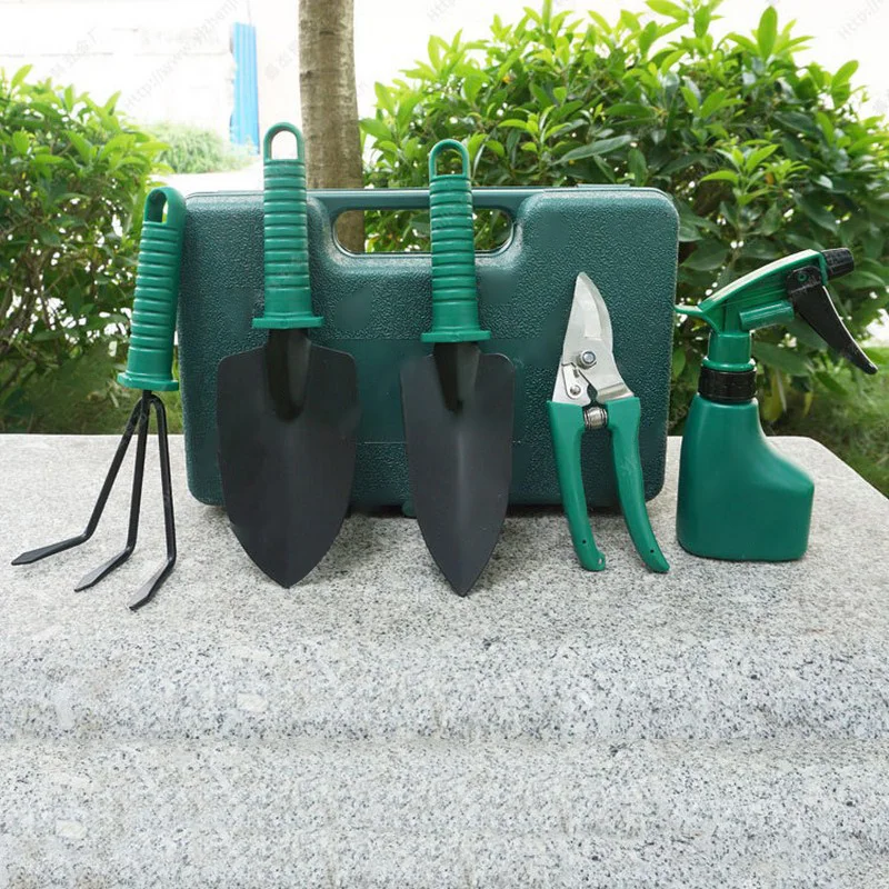 

Household Multifunctional Garden Kit 5/10 Pcs Garden Tool Set Shovel Rake Clippers Planting Plastic Case Packing Hand Tools Set