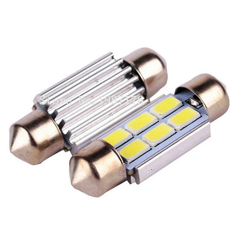 1 шт. гирлянда 31/36/39/41 мм 5630 5730 светодиодный 6 SMD Белая автомобильная лампа C5W 6418 SV8.5-8
