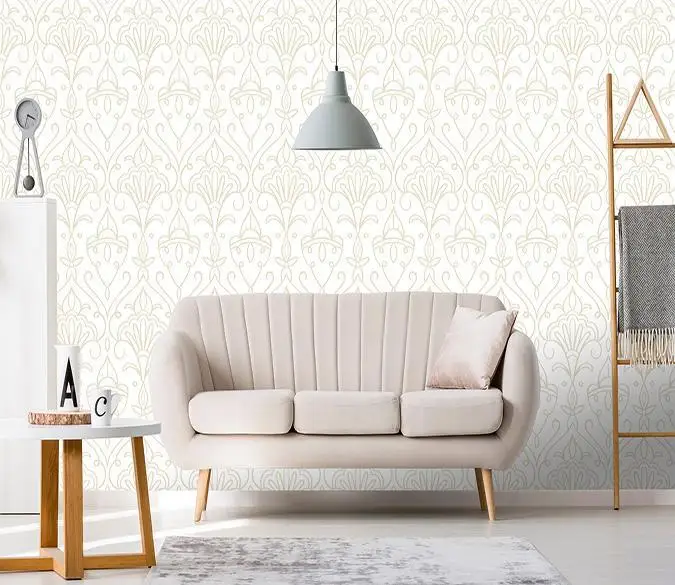 

[Self-Adhesive] 3D Simple Elegant White Pattern 7 Wall Paper mural Wall Print Decal Wall Murals