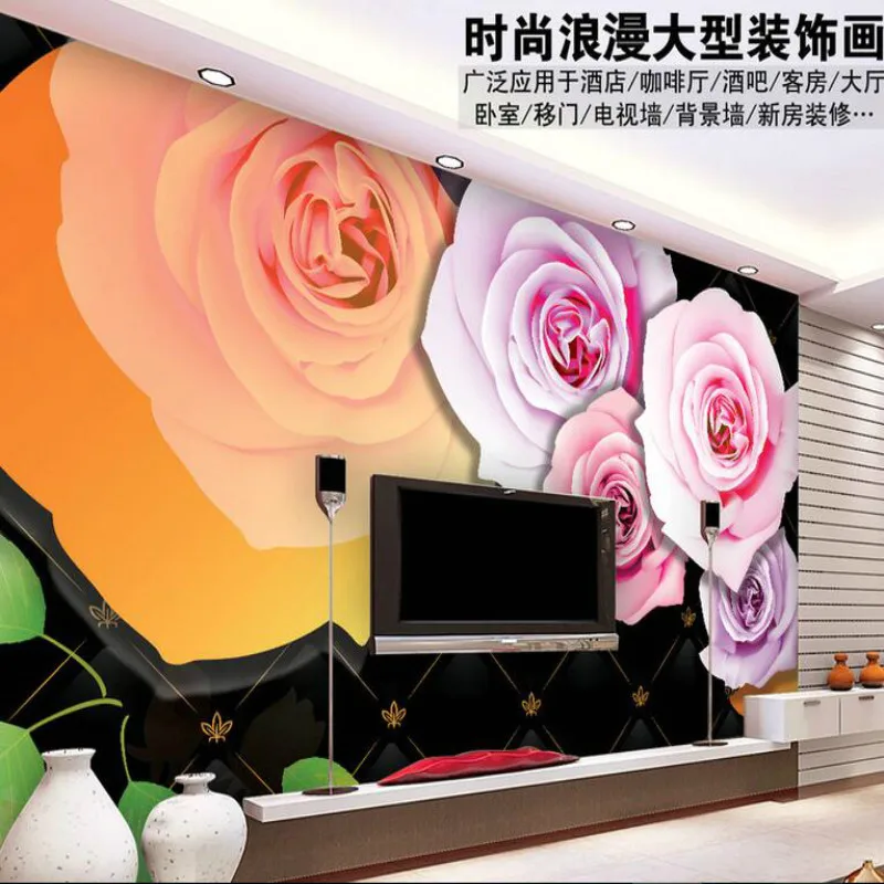 Индивидуальные фоны 3D обои для стен 3d фрески фото нетканый шелк гостиной розы