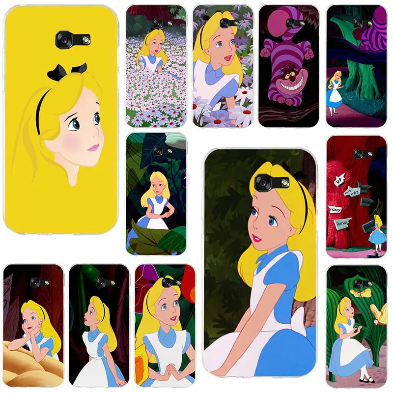 Soft Silicone TPU Phone Cases For Samsung Galaxy A3 A5 A7 J1 J2 J3 J4 J5 J6 J7 2016 2017 2018 Cover Alice In Wonderland |