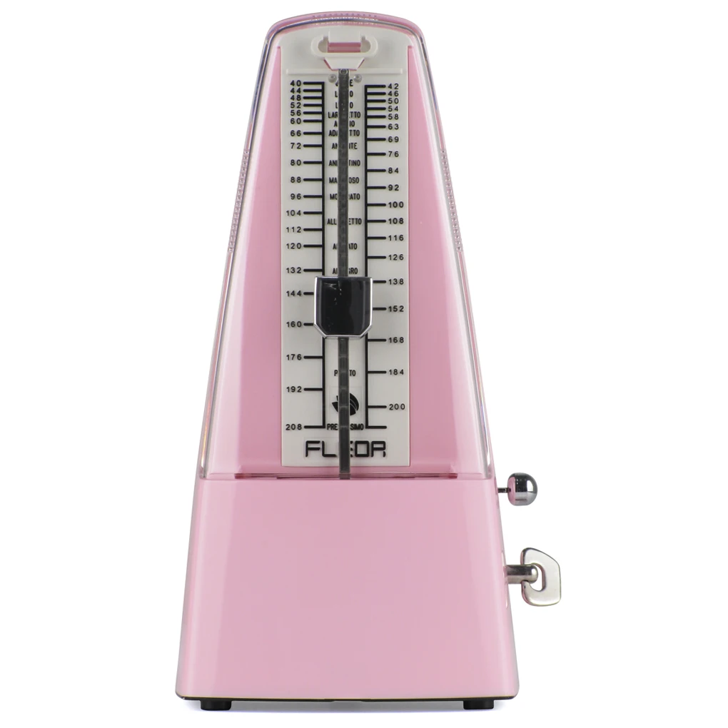 FLEOR Mechanical Metronome Pyramid Design for Piano Guitar Drums Bass Track Tempo and Beat Pink Color | Спорт и развлечения