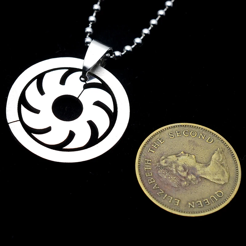 Ожерелье подвеска в стиле племени солнца из нержавеющей стали с шариковой