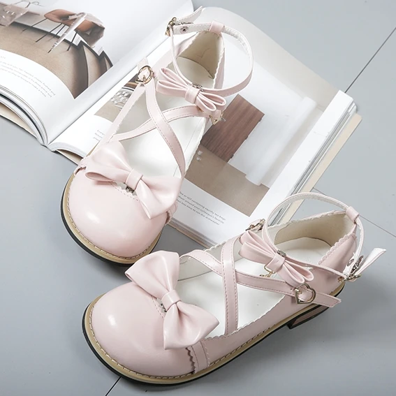 Женские туфли в Корейском стиле ulzzang винтажные Харадзюку туфли-Лолиты с милым