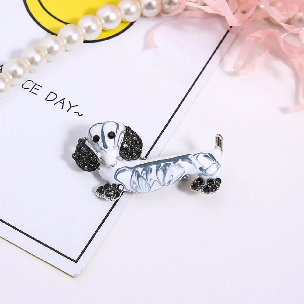 DIY Одежда для собак Броши женщин цинк сплав металла с кристаллами эмаль животных