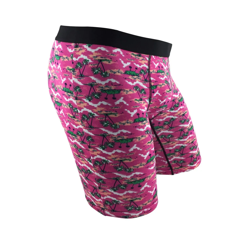 Красные желтые синие сексуальные хлопковые мужские боксеры с кокосовой пальмой