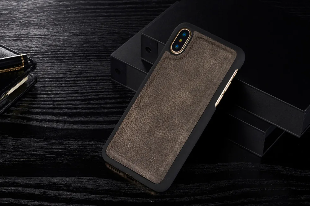 DG. MING кожаный чехол для iPhone 6 6s 7 8 Plus X XR XS Max чехол для Coque iPhone 7 Магнитный откидной Чехол кошелек чехол для телефона оболочка