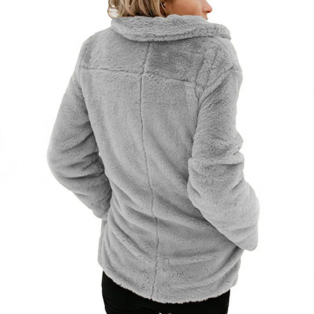 Флисовая Женская Осенняя куртка с длинным рукавом укороченный топ пальто из