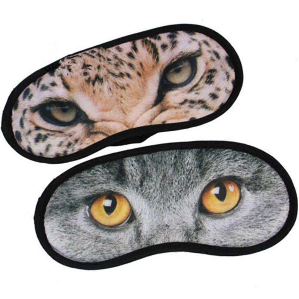 1 шт. маски для сна с изображением животных и кошек глаз дорожная помощь повязка
