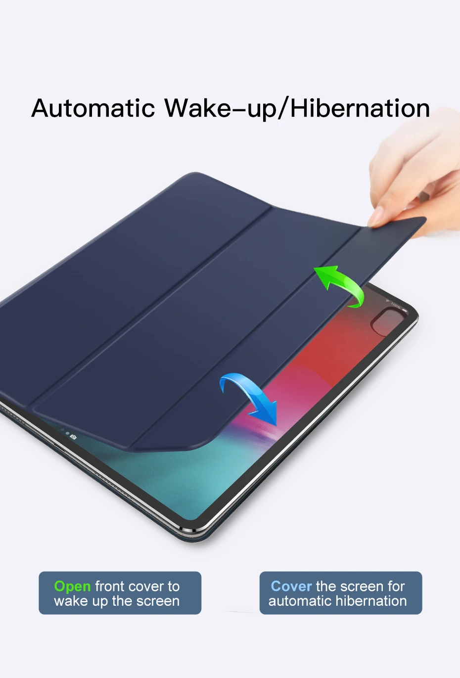 Чехол Baseus для iPad Pro,, 11 дюймов, магнитный, автоматический режим сна, пробуждение, умный защитный чехол из искусственной кожи, чехол для Apple iPad Pro 12,9