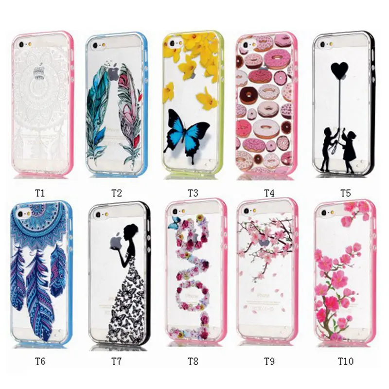 Для iPhone 5S Case Смарт Световой Называется Чувство СВЕТОДИОДНАЯ Вспышка 2 в 1 + Бампер