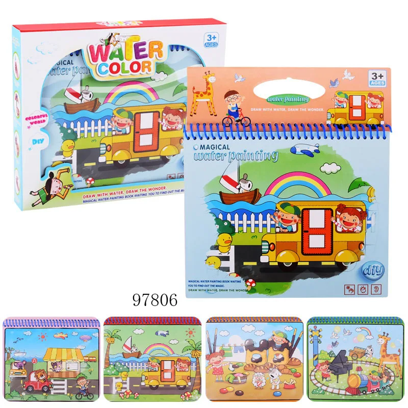 Волшебная водная книга для рисования животные Микки Маус раскраска Магические