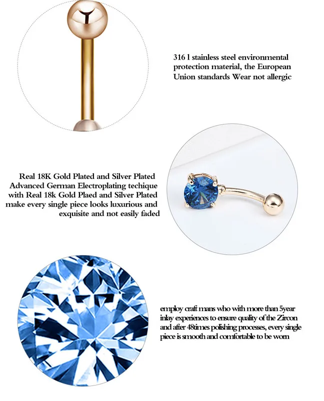 Кольцо для пирсинга пупка Kinitial кольцо из хирургической стали сексуальное