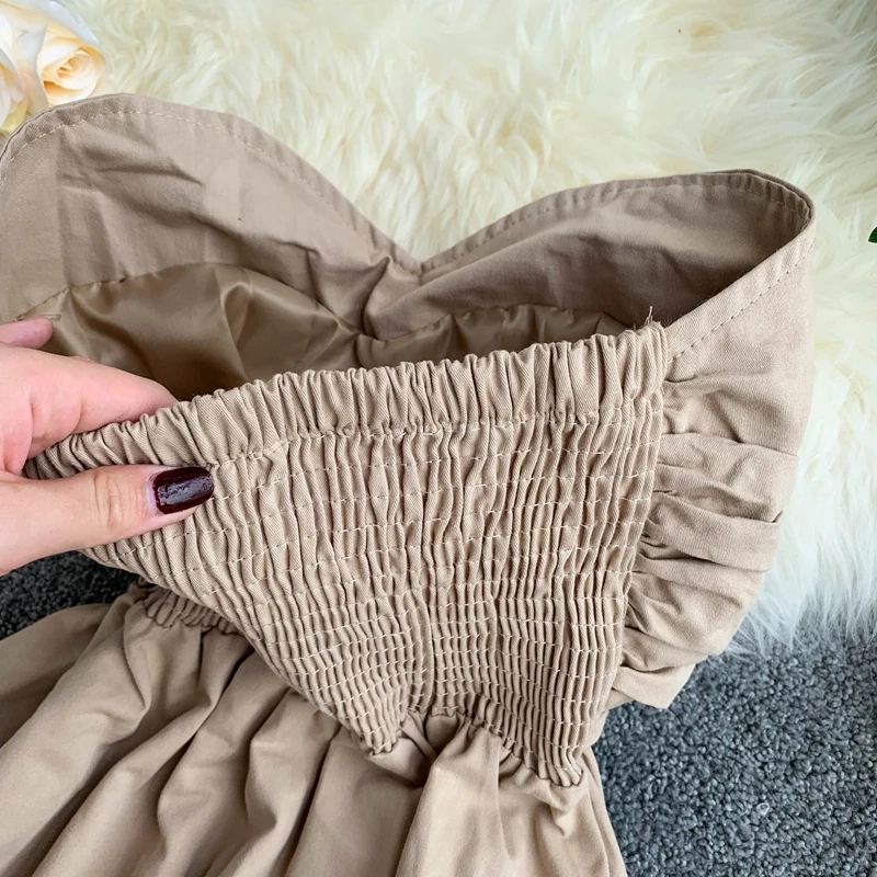 Vestidos verano 2019 летнее сексуальное черное вечернее платье однотонное без бретелек