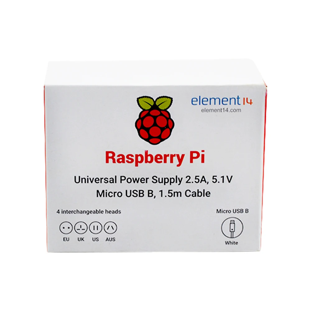 Raspberry pi аксессуары официальный 3 Model B/B + 5 1 V 2.5A Micro USB адаптер питания зарядное