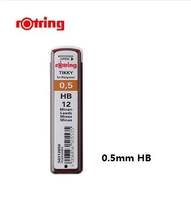 Rotring 0,7 мм/0,5 мм/1,0 мм/0,35 мм механический карандаш грифель B HB H 2B 2H автоматические стержни для карандаша эскиз дизайн 4 трубки/лот - Цвет: 0.5mm  HB