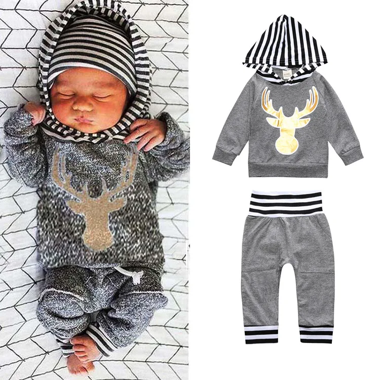 2017 Baby clothing set Boy Girl long sleeve Kids sweatshirt hoody+pants Infantil bebe clothes toddler cloth outerwear coat | Детская