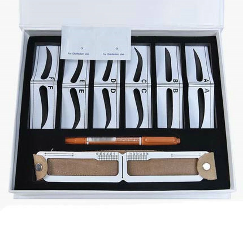 Линейка для татуажа бровей магнитная стандартная форма тату аксессуар