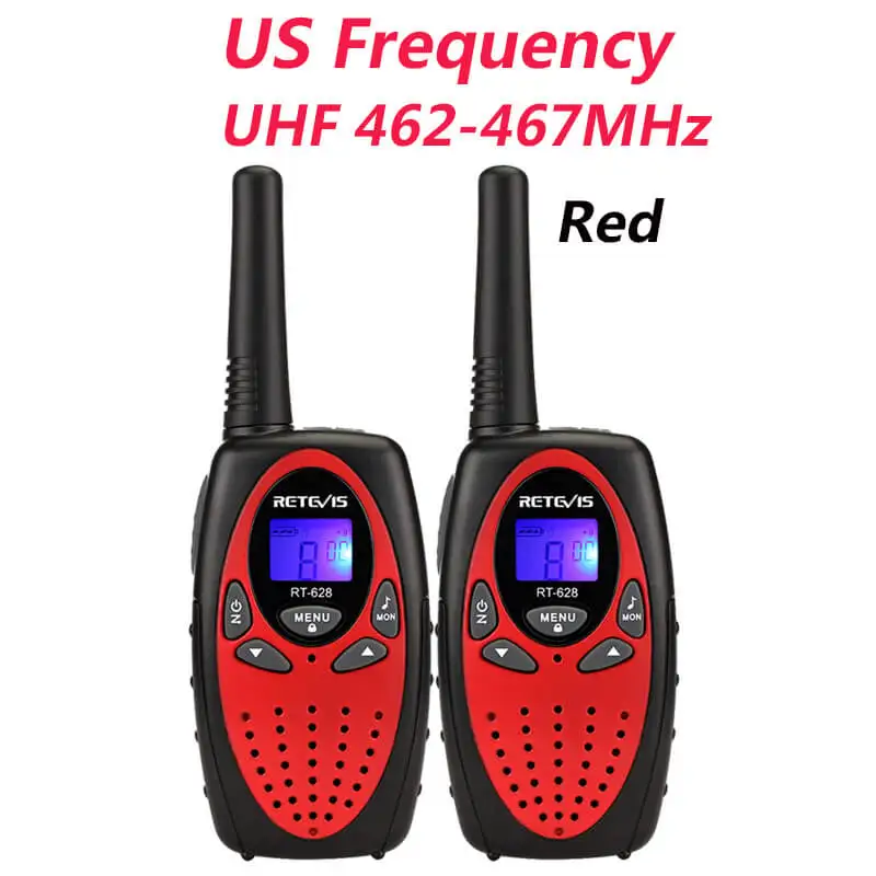 Red US Frequency 2 шт. RETEVIS RT628 Мини Портативная рация для детей радио 0,5 Вт PMR UHF частота, переносной радиоприемник, Портативная радиостанция, рождественский подарок - Цвет: Red US Frequency