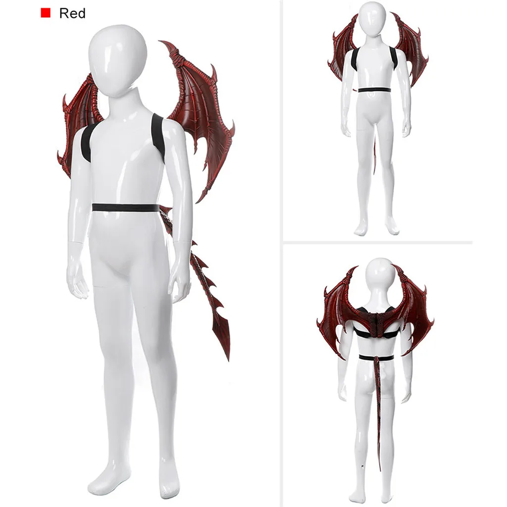 Cosplay How to Train Your Dragon costume props kids adult black demon dragon vampire wings mask halloween carnival purim props