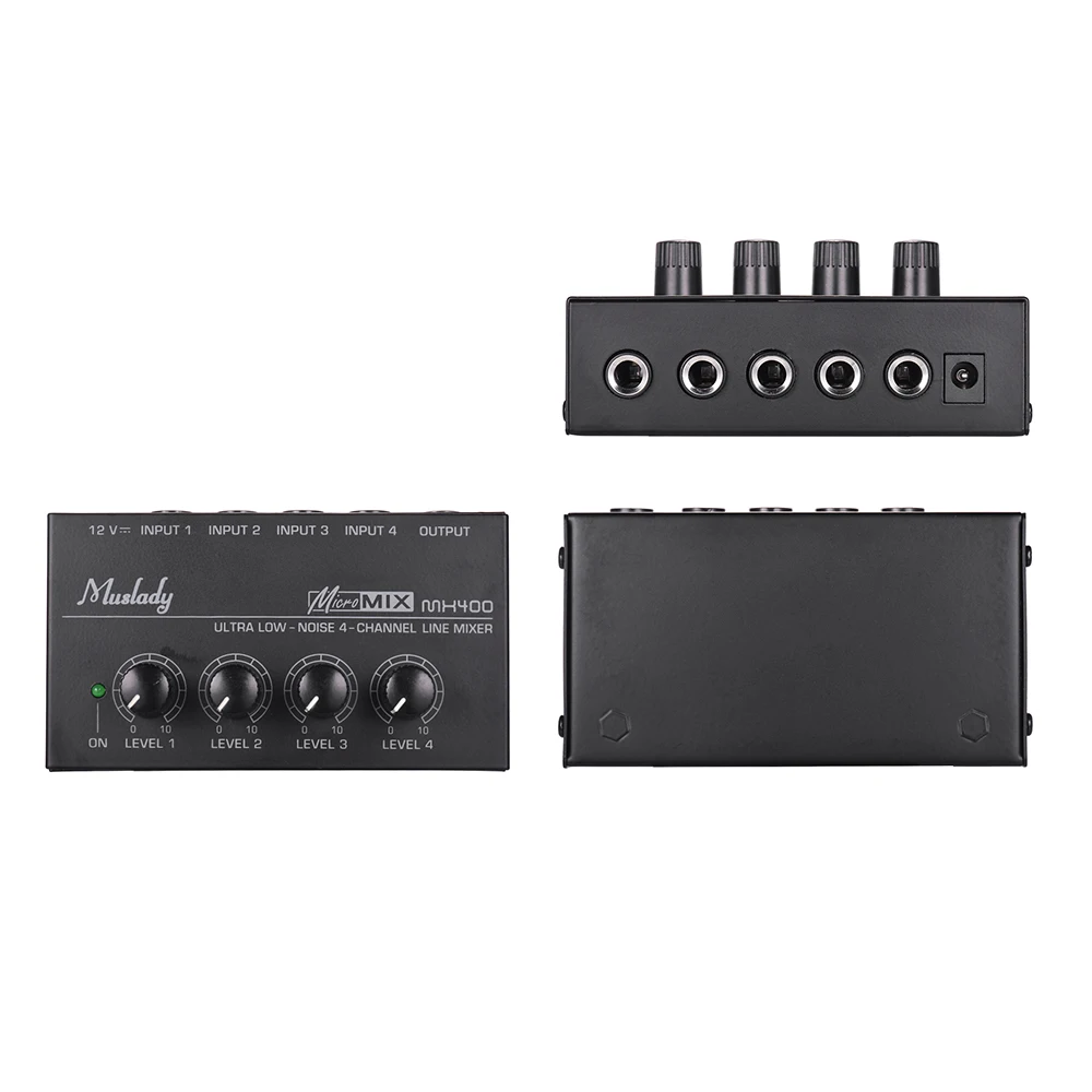 Muslady MX400 4 канала Mxing консоли ультра компактный низкий Шум каналов линии моно аудио