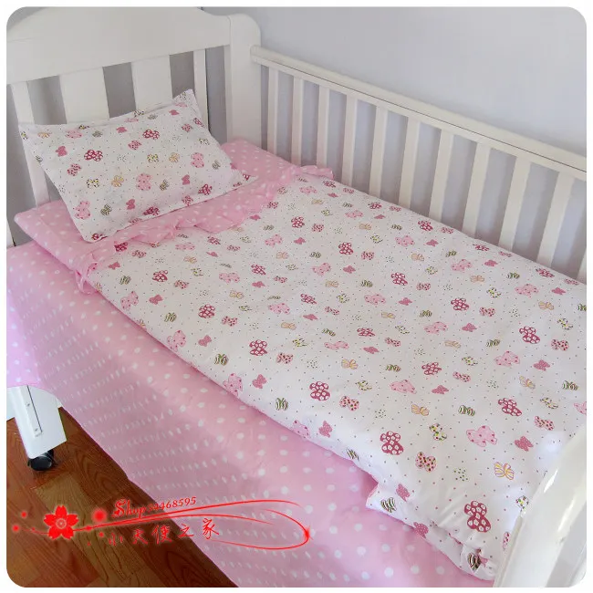 Комплект постельного белья унисекс для детской кроватки из 3 предметов хлопковый