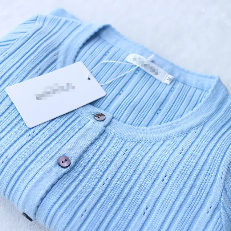 Кардиган женский осенний с высокой талией и круглым вырезом L944