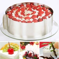 6 12retractable round mousse circle mold stainless steel mousse cake ring baking cake decorating tools for baking cakes