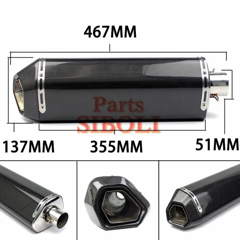 Глушитель выхлопной трубы из углеродного волокна для мотоцикла Honda cb1000r s1000xr cbr650f