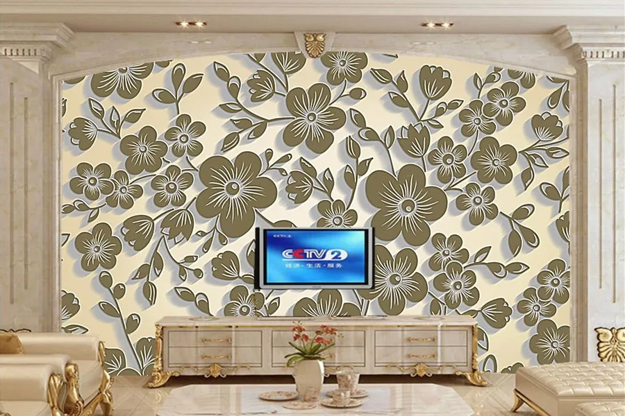 Обои для стен 3 d простые элегантные обои с узором кофе гостиной дивана телевизора