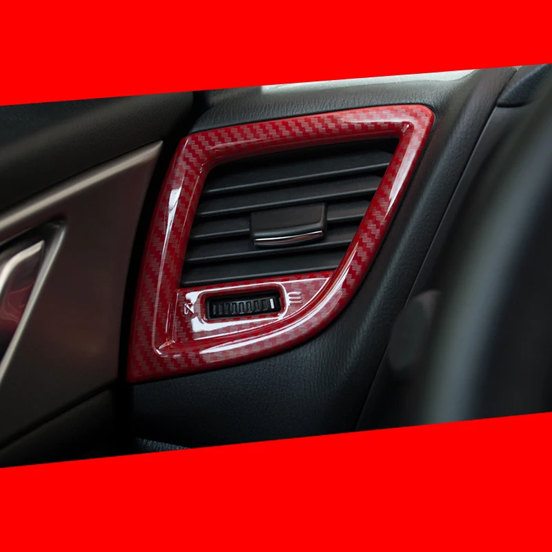 Красная отделка для автомобиля из углеродного волокна Φ air Средний контрольный