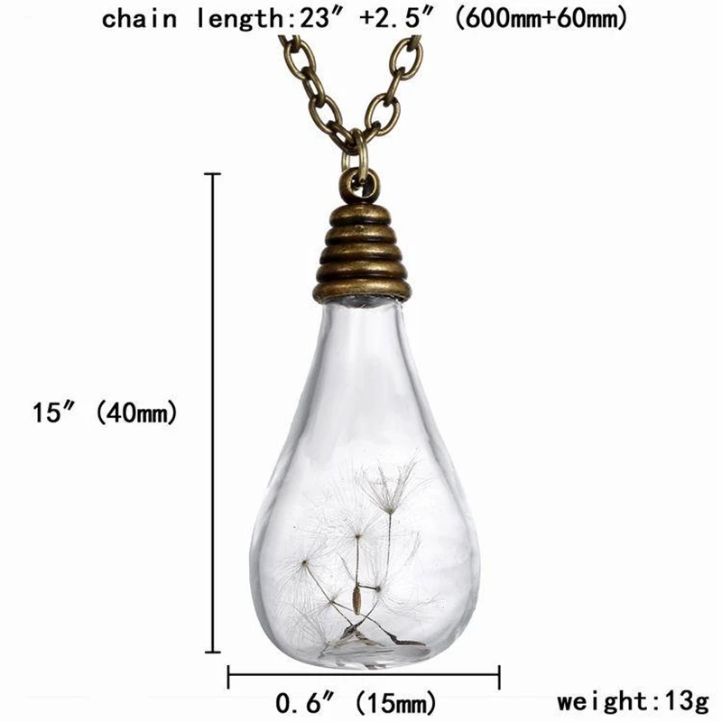 Ожерелье ручной работы с одуванчиком в стиле ретро | Украшения и аксессуары