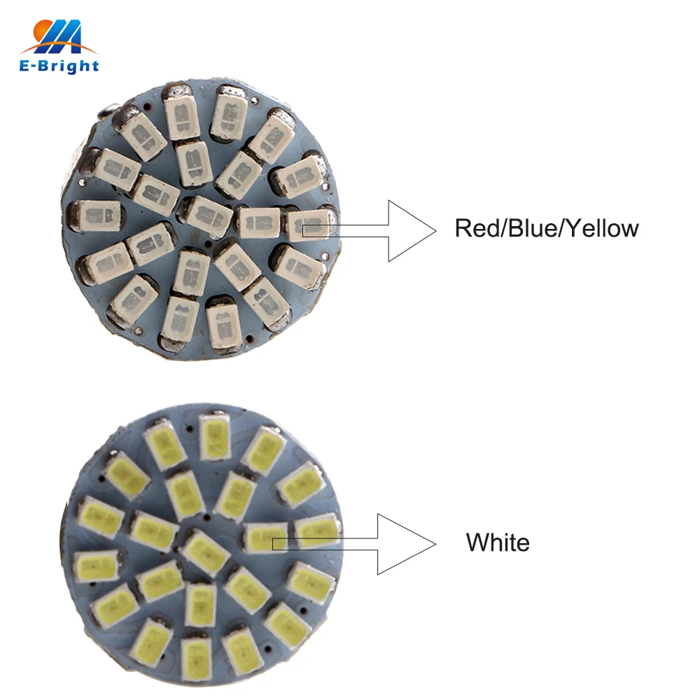 Лампа указателя поворота для автомобиля 30x22 SMD P21W 1156 BA15S 1206 22 Led P21/5W BAY15D 1157 12 В
