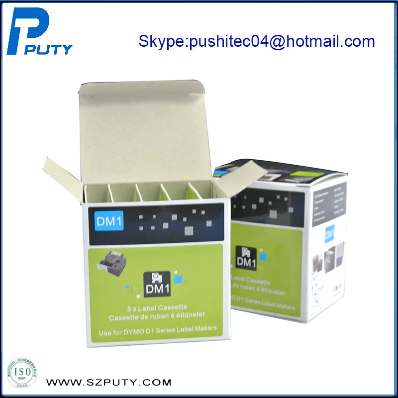 Оптовая продажа 10 шт./лот Совместимость 6 мм черный на желтый лента DYMO D1 43618 для