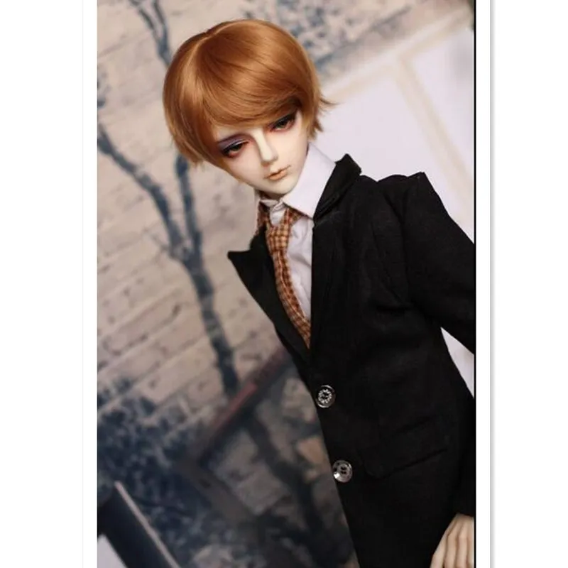 

BEIOUFENG 1/3 1/4 1/6 1/8 High-Temperature Wig Boy Short Wigs SD BJD Wig with Bangs Fashion Type Stylish Hair Wigs for Dolls