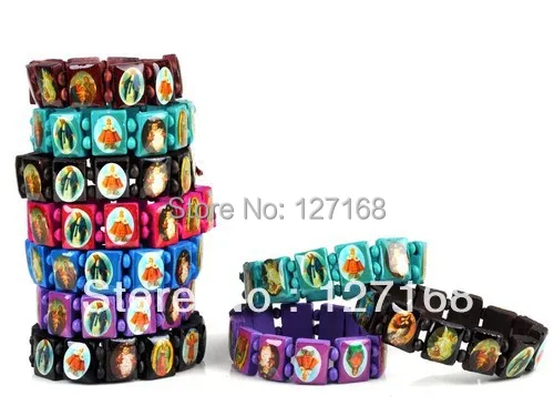 Католические Четки разных цветов деревянный браслет для детей в подарок 20 шт./лот