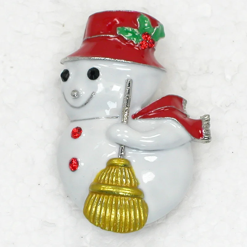 

Christmas gift Snowman Brooch Rhinestone Enamel Pin brooches C215 C