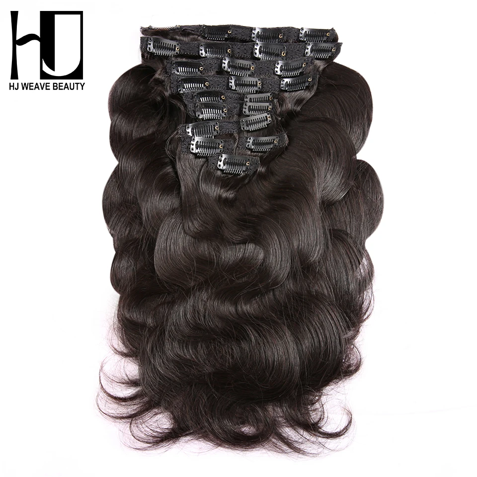7A HJ волнистые Красивые перуанские накладные человеческие волосы с зажимом 120 г