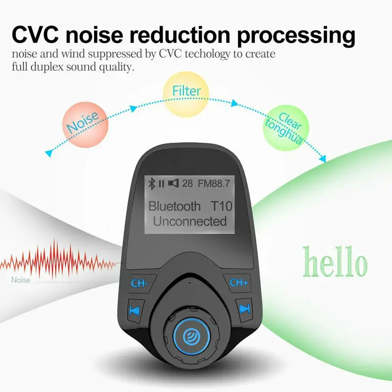 Новый ANLUD Bluetooth автомобильный FM трансмиттер MP3 плеер с ЖК дисплеем и разъемом USB