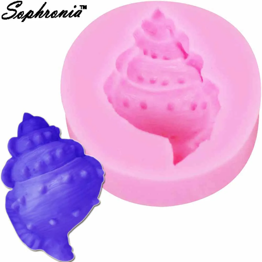 

10PCS/SET Ocean Theme 3D Conch Shell Silicone Mold Cake Decoration Tools Baking Fondant Christmas Chocolate Silicone Mold m865