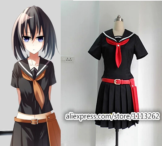 

Полный комплект Akame ga KILL Kurome, женский костюм, костюм для хэллоуивечерние
