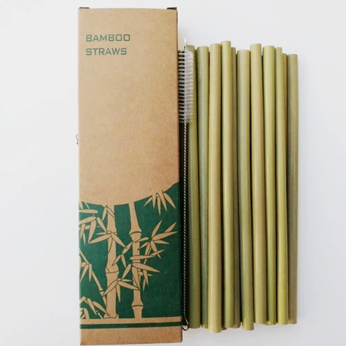 100 шт./лот Бесплатная доставка Bamboo соломинки многоразовые экологически