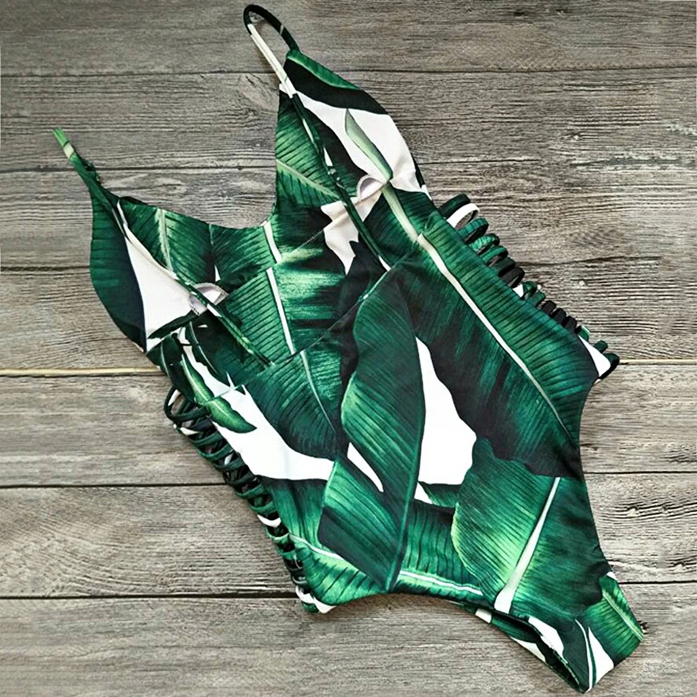 Пикантные Одна деталь Плавание костюм Спагетти ремень Для женщин Купальники для