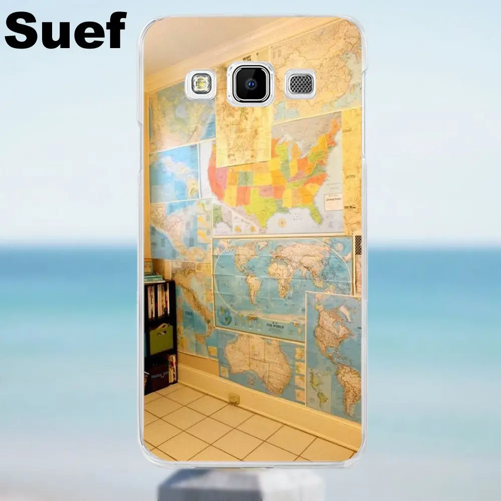 Suef For Galaxy Alpha Core Prime Note 2 3 4 5 S3 S4 S5 S6 S7 S8 mini edge Plus Soft Cover Cases A Map Of The World | Мобильные