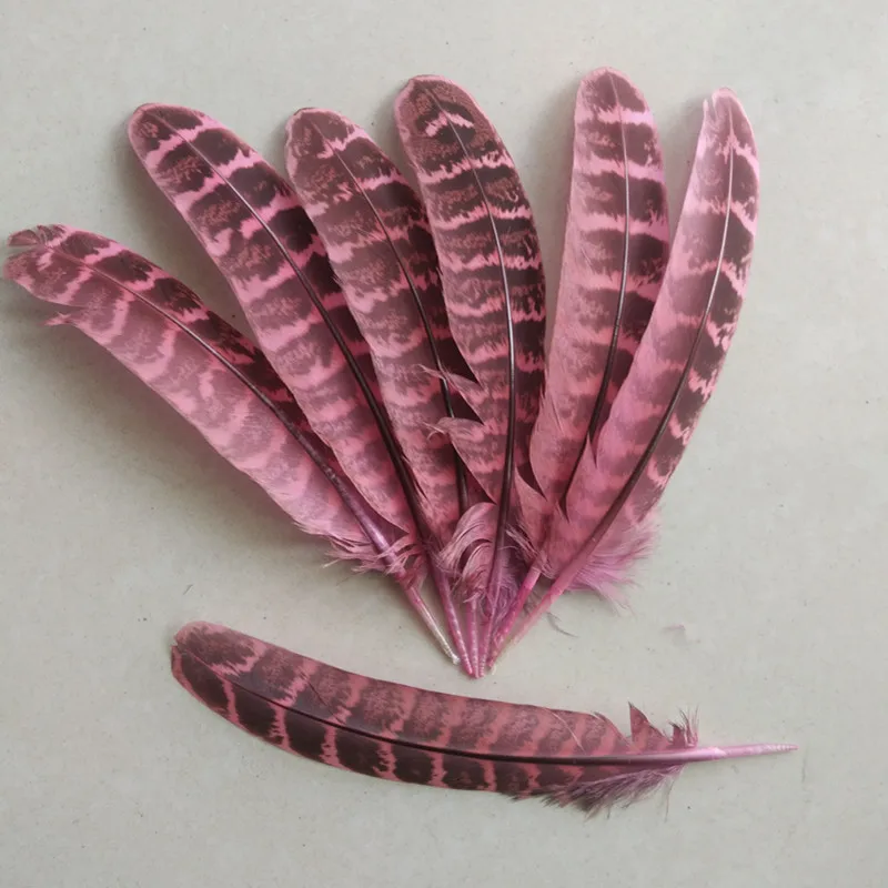 pink 10 шт. натуральное качество женские перья фазана, 4-6 дюймов/10-15 см в длину, diy украшения декоративные аксессуары - Цвет: pink